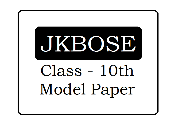 JKBOSE 10th Model Paper 2024
